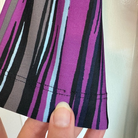 BCBGMaxAzria - Multicolored Striped Surplice Wrap Dress Size S - Picture 7 of 14